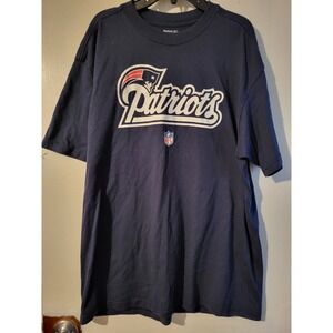 New England Patriots Reebok NFL T-Shirt Men's Size L Navy Blue